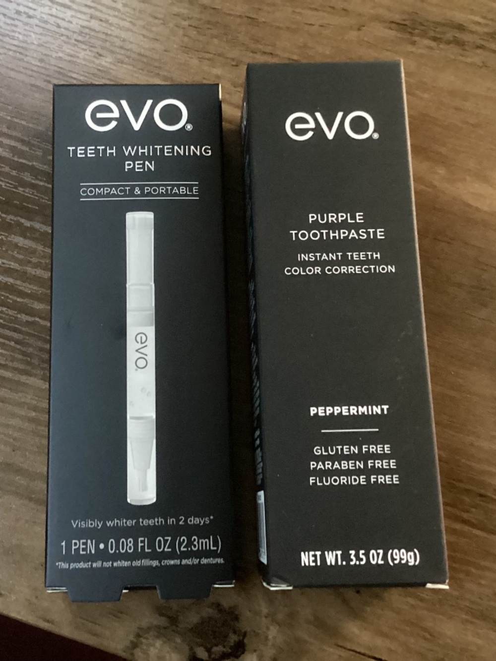 EVO Purple Toothpaste and Whitening Pen Bundle New